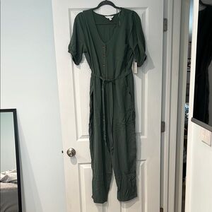 LC Lauren Conrad Deep Green Jumpsuit